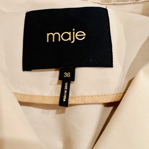 Maje Trench coat with smocking at the back MSRP $565 - Picture 13 of 13